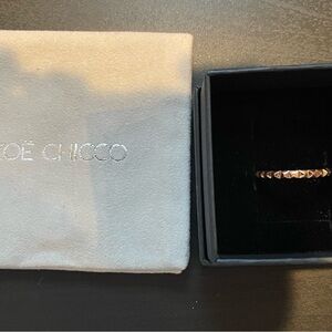 Zoe Chicco 14k rose gold tiny spikes eternity ring sz 6.5